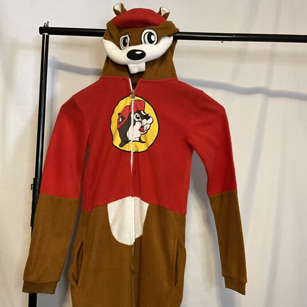 Buc-ee's Beaver Mascot Body Suit Costume Pajamas Youth XS